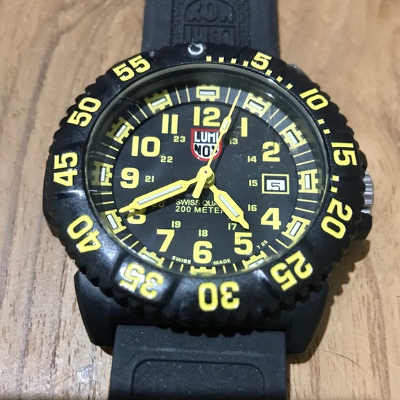 luminox watch yellow